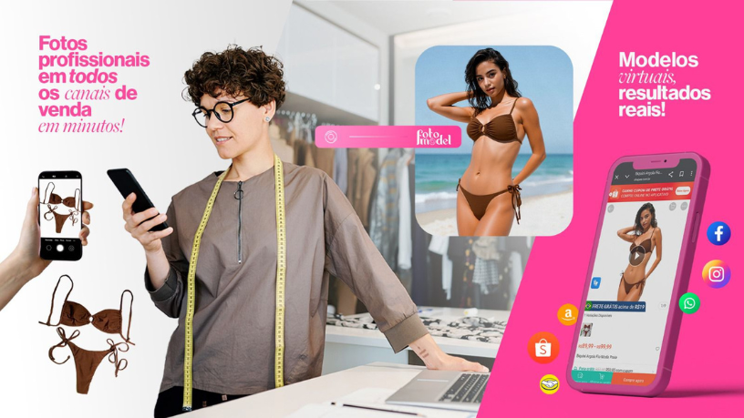 Com o FotoModel, sua marca consciente ganha imagens que comunicam propósito com beleza e impacto.
